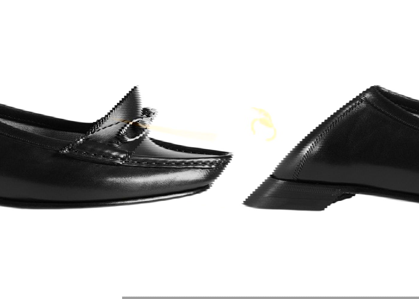 Кецове и обувки Gucci 1953 Horsebit Loafers 'Black Leather' W Черно | 309701 BLM00 1000, 0