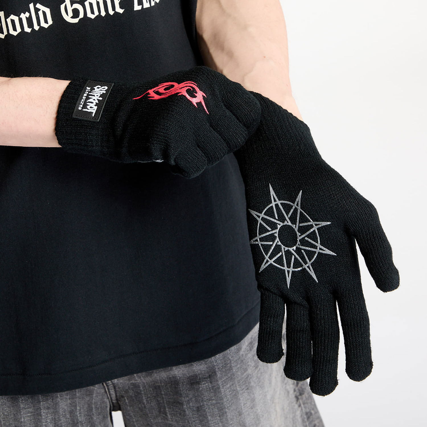 Ръкавици Pleasures Pleasures Cult Knit Gloves Черно | P25SK022 BLACK, 1