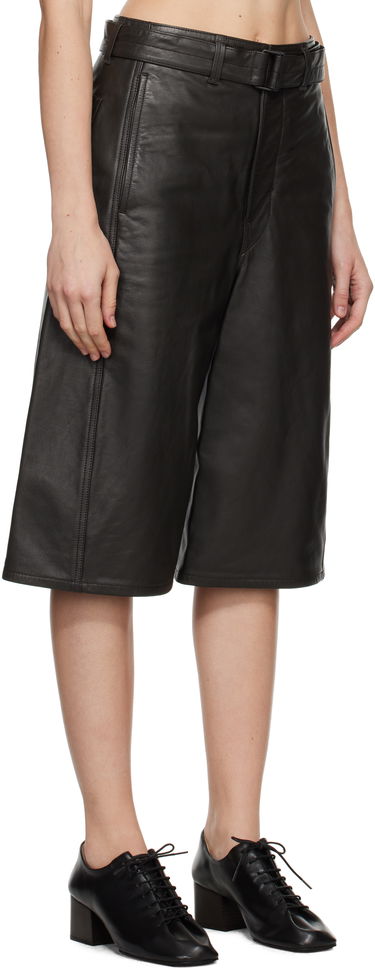 Къси панталони LEMAIRE Lemaire Bermuda Leather Shorts Черно | PA1141 LL0095, 1