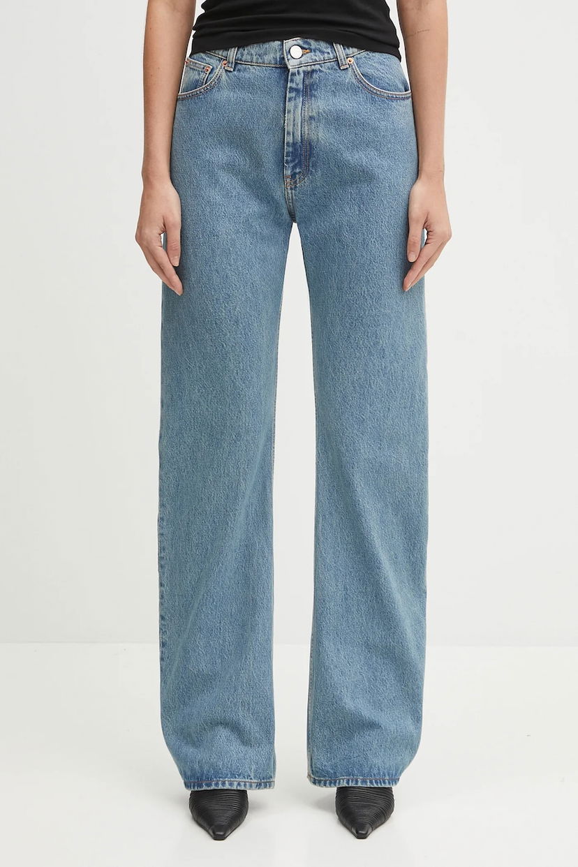 Дънки VETEMENTS O-Leg High Waist Wide Leg Jeans Синьо | UH76DP400LB3
