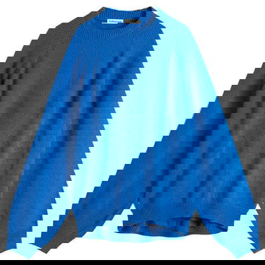 Пуловер YMC YMC Bellow Knit Jumper, Size Medium Синьо | Q8YAG-40, 0