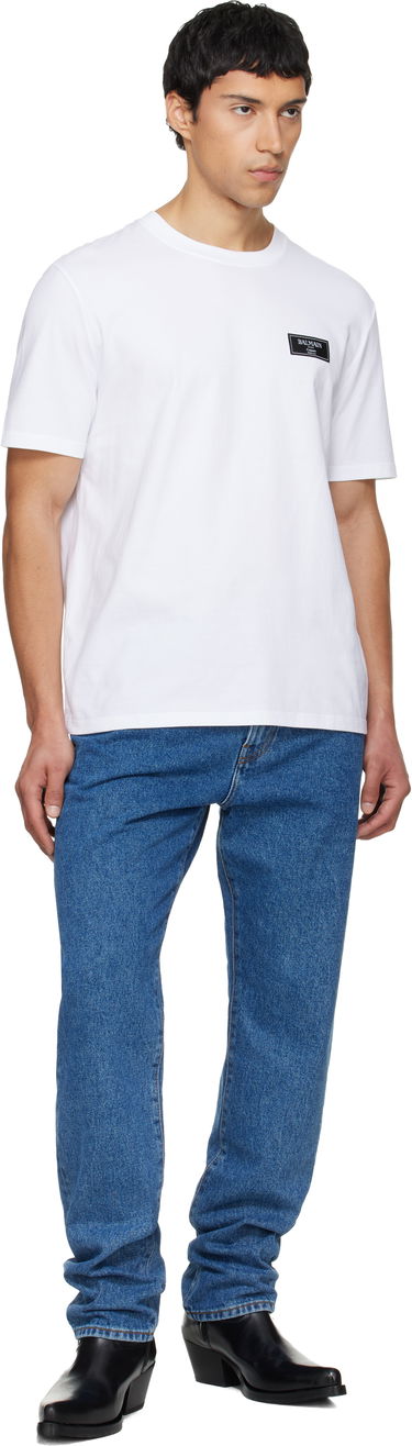 Тениска Balmain Couture Label T-shirt Бяло | FH1EG000BC91, 3