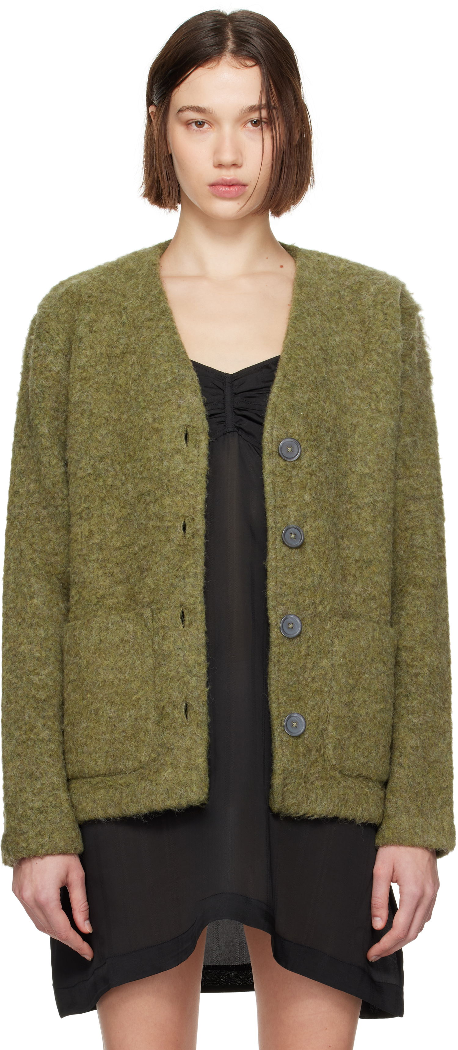 Пуловер OUR LEGACY Wool Cardigan Зелено | W4243CF, 0