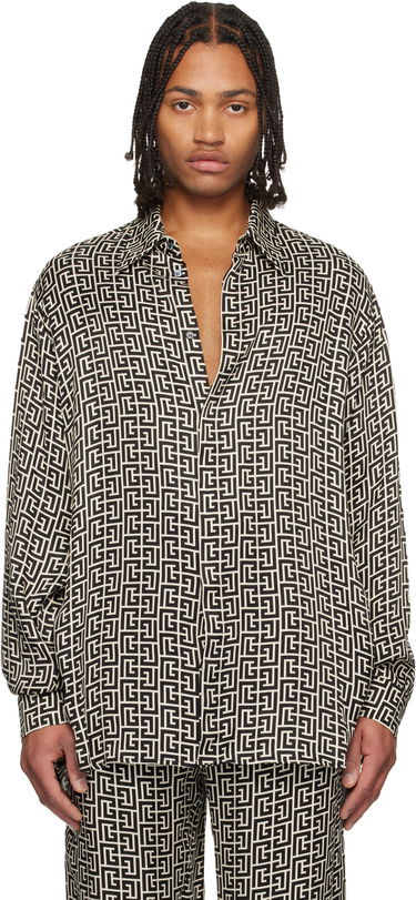Риза Balmain Monogrammed Flowing Shirt Многоцветен | FH1HS485VI36, 0