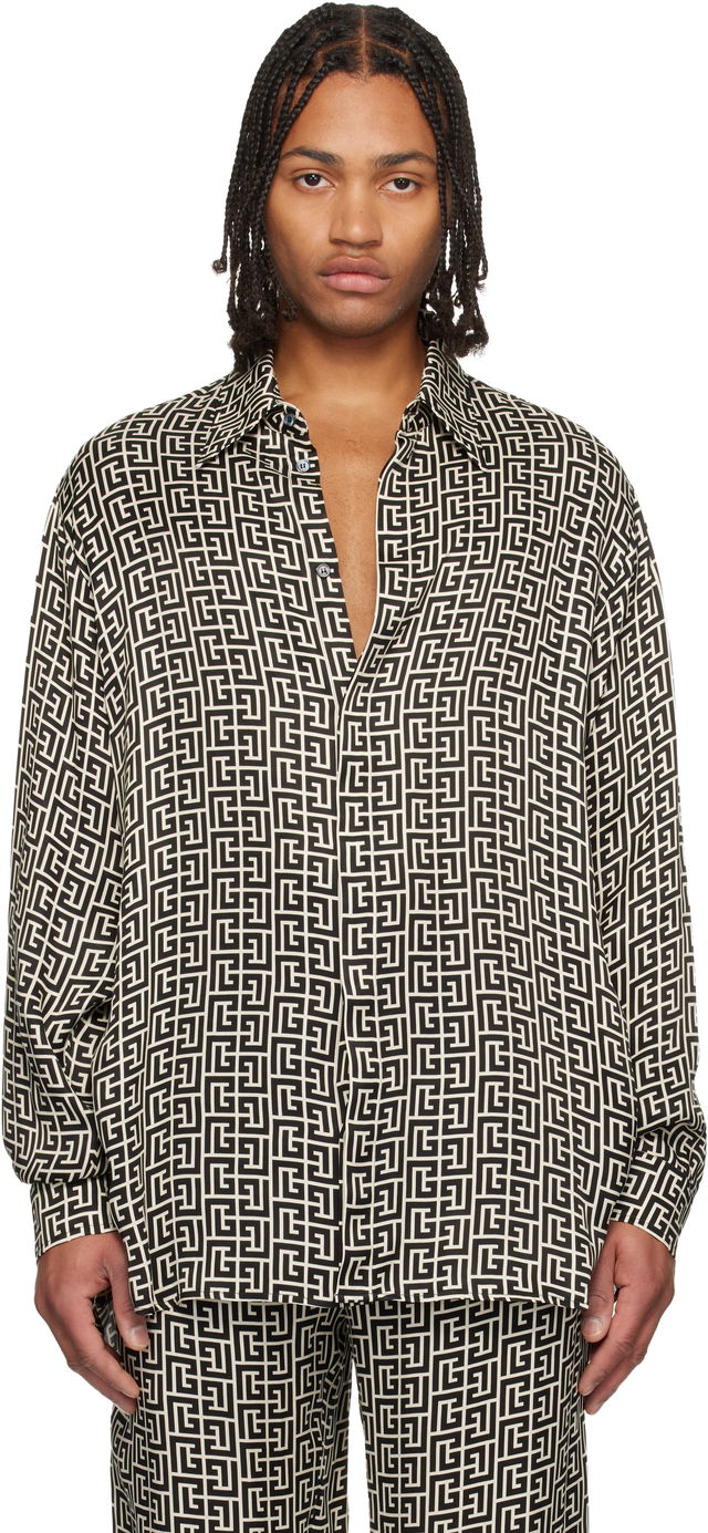 Monogrammed Flowing Shirt