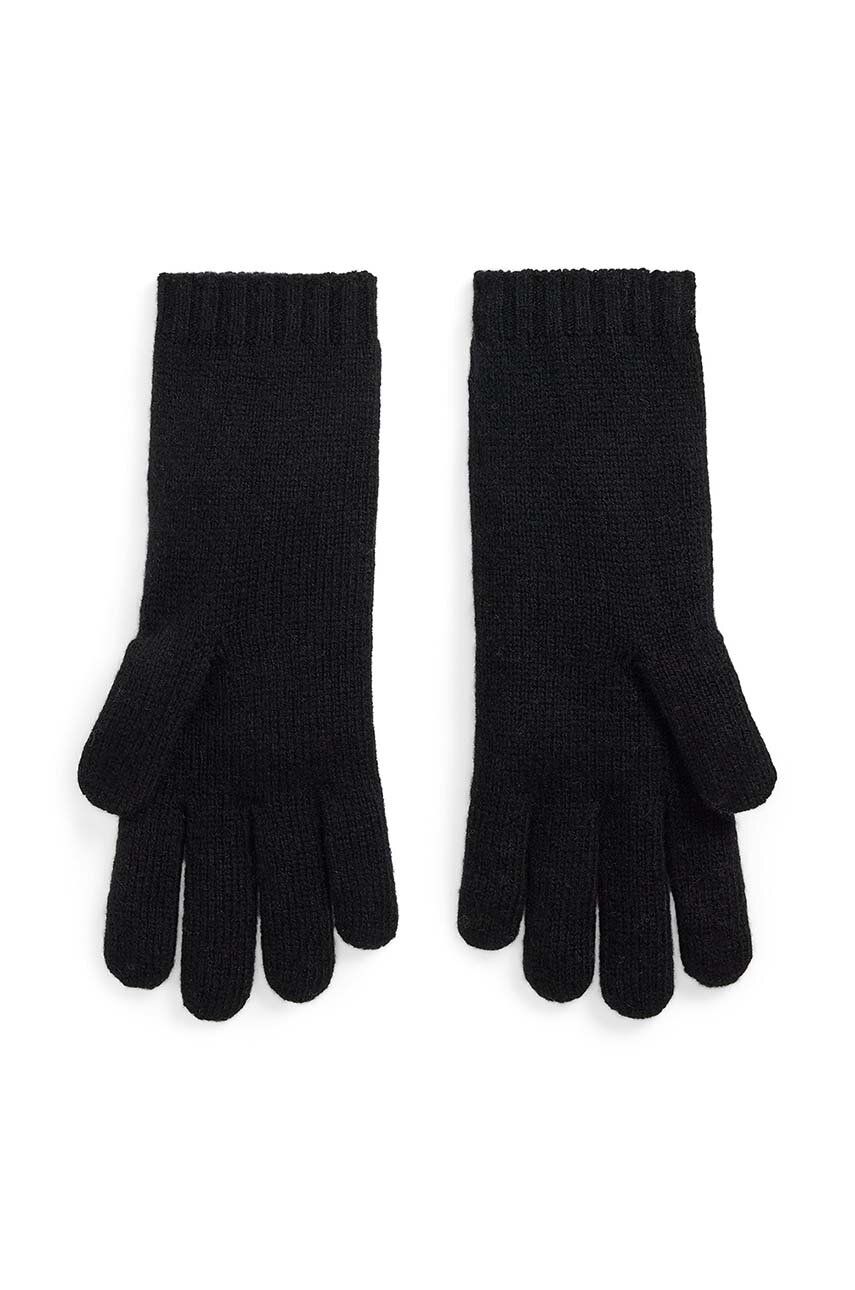 Ръкавици Polo by Ralph Lauren Cable-Knit Wool Gloves Черно | 455956295, 1
