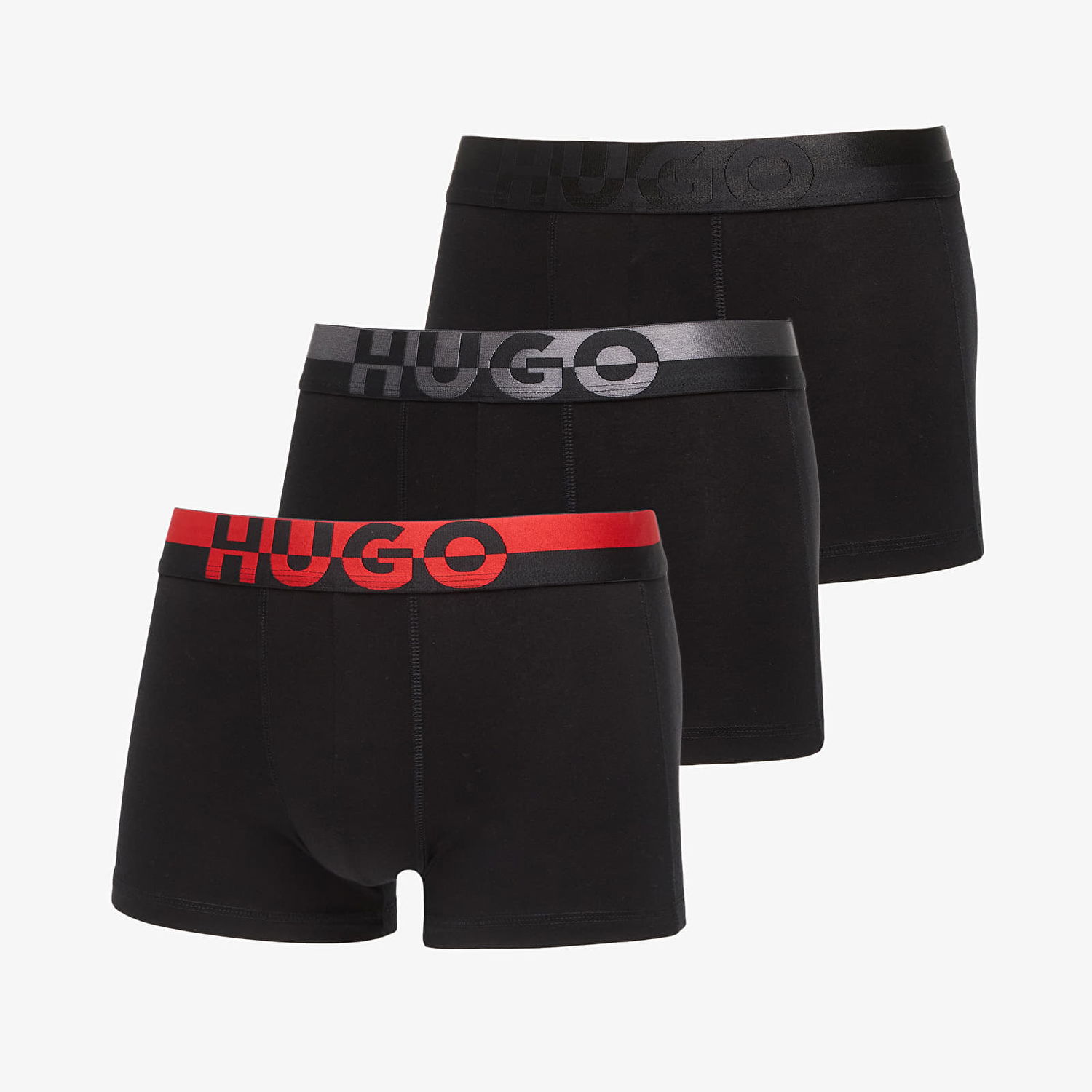 Боксерки BOSS HUGO Men's 3-Pack Split Logo Trunks Черно | 50545667-002, 0