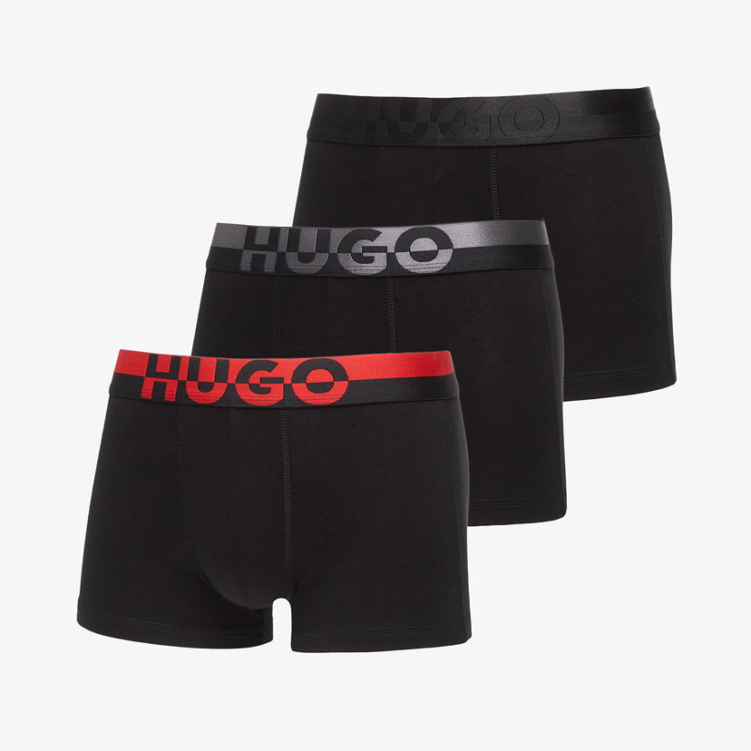 Боксерки BOSS HUGO Men's 3-Pack Split Logo Trunks Черно | 50545667-002