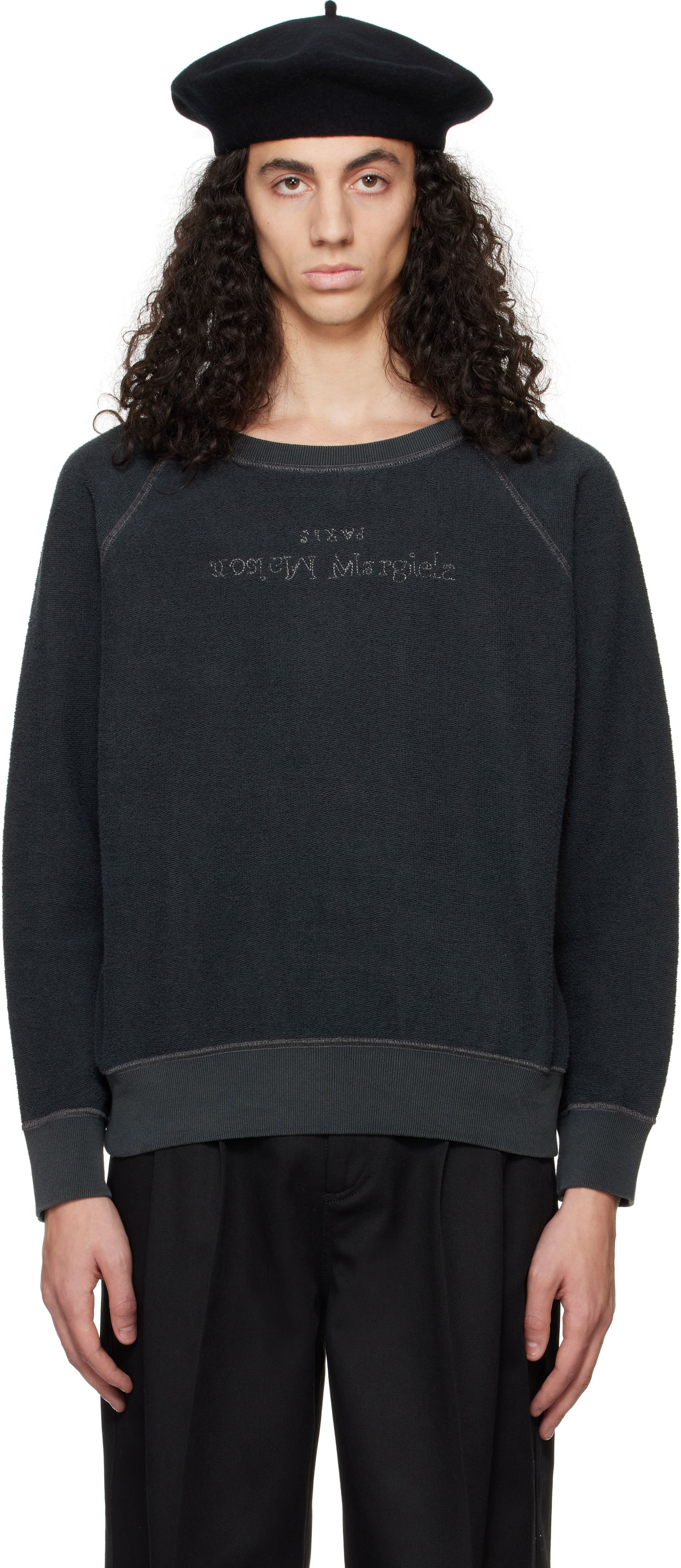 Пуловер Maison Margiela Maison Margiela Cotton Sweatshirt Черно | S50GU0228 M25021, 0