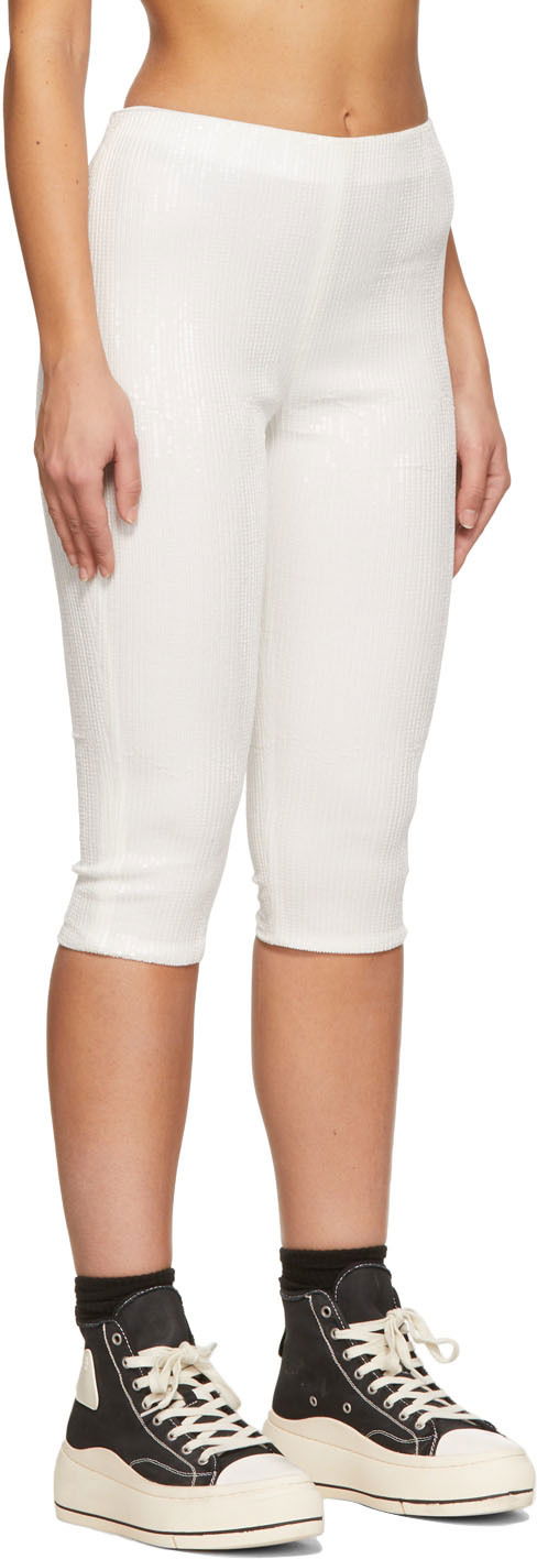 Къси панталони We11done We11done Sequin Cycling Shorts Бяло | WD-PT1-22-295-W-WH, 1