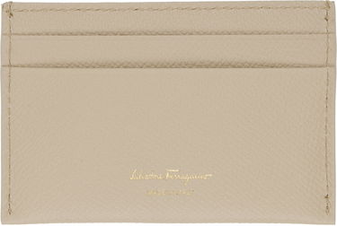 Портфейл FERRAGAMO Salvatore Ferragamo Gancini Card Holder Бежово | 779465, 1