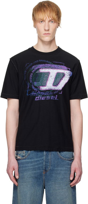 Тениска Diesel Diesel T-Adjust-R11 Graphic T-Shirt Черно | A16430-0QKAP-9XX, 0