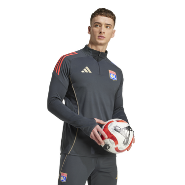 Суитчър adidas Performance Olympique Lyon Tiro 25 Competition Training 1/4 Zip Top Сиво | JL7747, 3