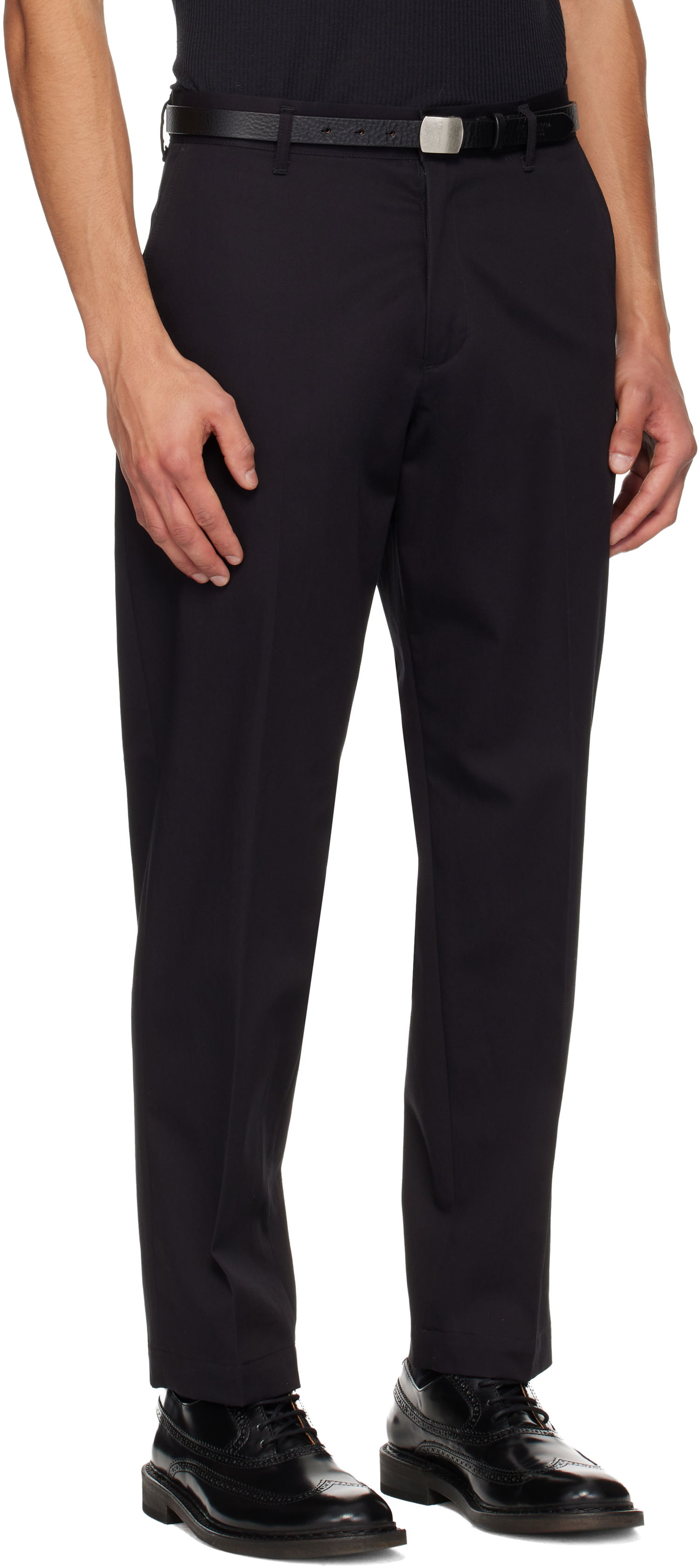 Панталони Neighborhood Straight-Leg Ankle Trousers Черно | 252ZANH-PTM04, 1