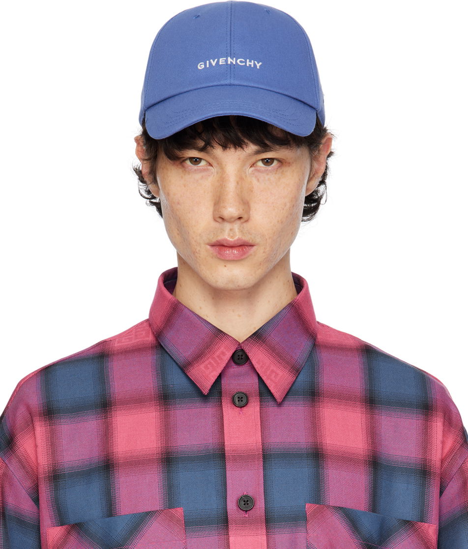 Шапка с козирка Givenchy Embroidered Logo Cap Синьо | BPZ022P0UM433, 0