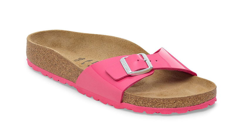 Кецове и обувки Birkenstock Madrid Birko-Flor Patent Narrow Fit Sandal Розово | 1030872