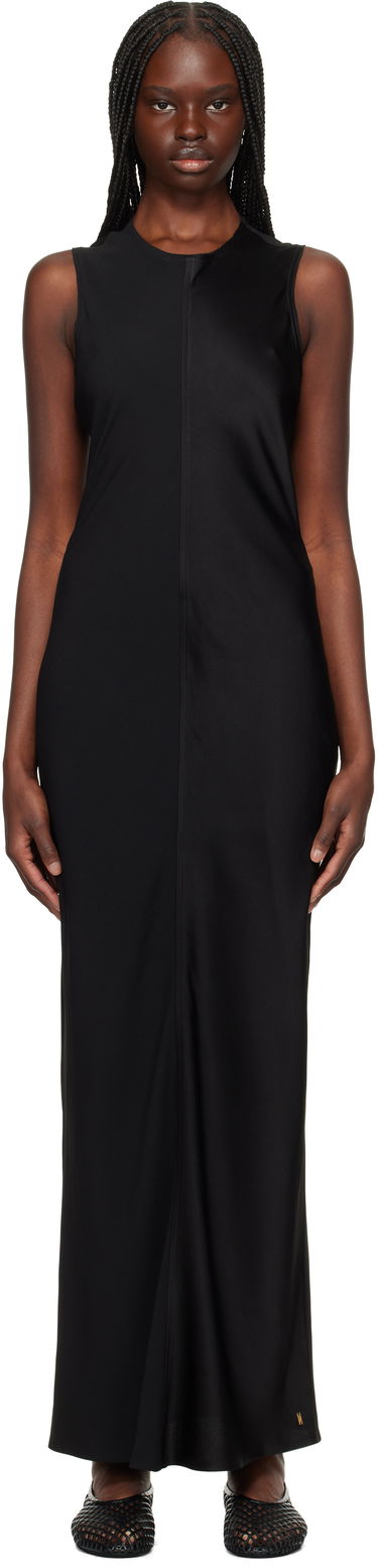 Pокля AMI AMI Paris Straight Maxi Dress Черно | FDR366.AC0014, 0