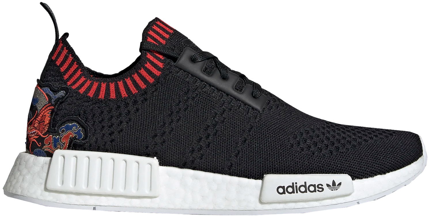 Кецове и обувки adidas Originals NMD R1 Primeknit Dragon Patch Черно | EH2238, 0