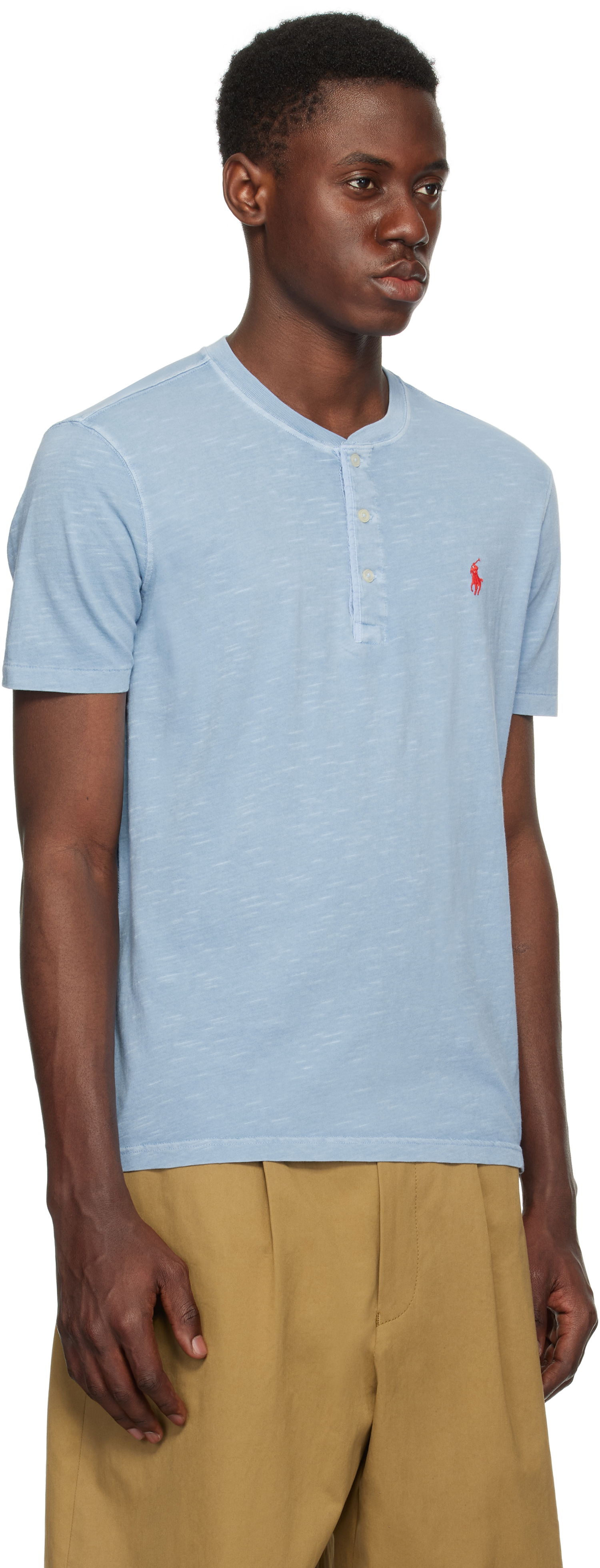 Поло тениска Polo by Ralph Lauren Polo Ralph Lauren Slub Jersey Henley T-Shirt Синьо | 710964485002, 1