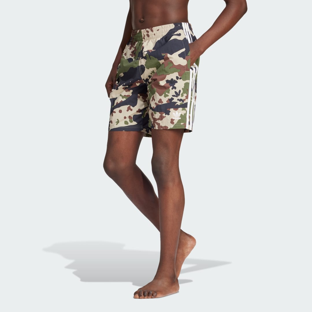 Бански adidas Originals Camo Allover Print Swim Shorts Многоцветен | IT8646, 0