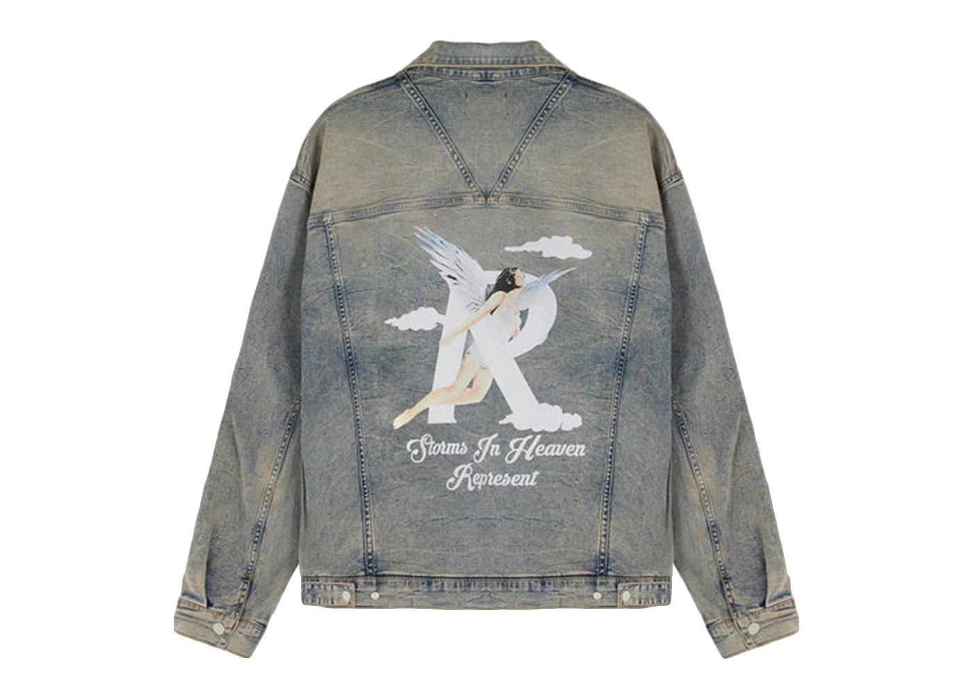 Яке Represent Clo Represent Storms In Heaven Jacket Blue Cream Сиво | M01232-25, 0