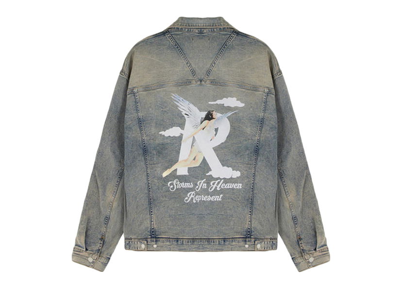 Яке Represent Clo Represent Storms In Heaven Jacket Blue Cream Сиво | M01232-25