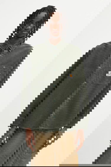 Риза Carhartt WIP Flint Long Sleeve Relaxed Fit Cotton Shirt with Classic Collar Зелено | I035837.2ZXXX, 0