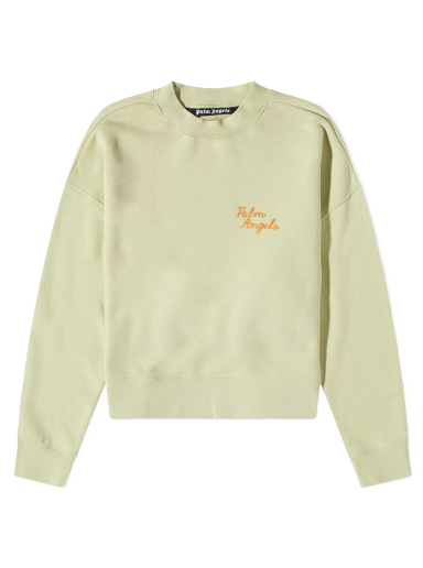 Back Spray Palm Embroidered Logo Crewneck