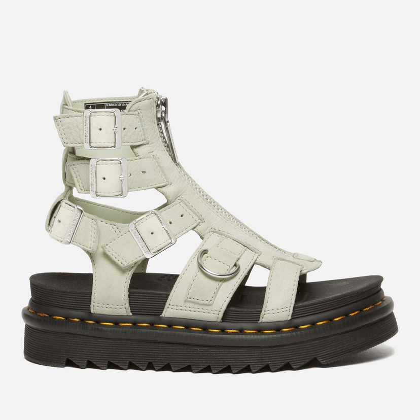 Кецове и обувки Dr. Martens Olson Leather Zip Front Gladiator Sandals Сиво | 31542763