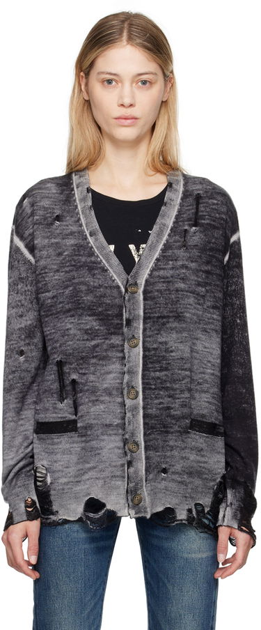 Пуловер R13 R13 Merino Wool Boyfriend Cardigan Сиво | R13WY200-Y158B, 0