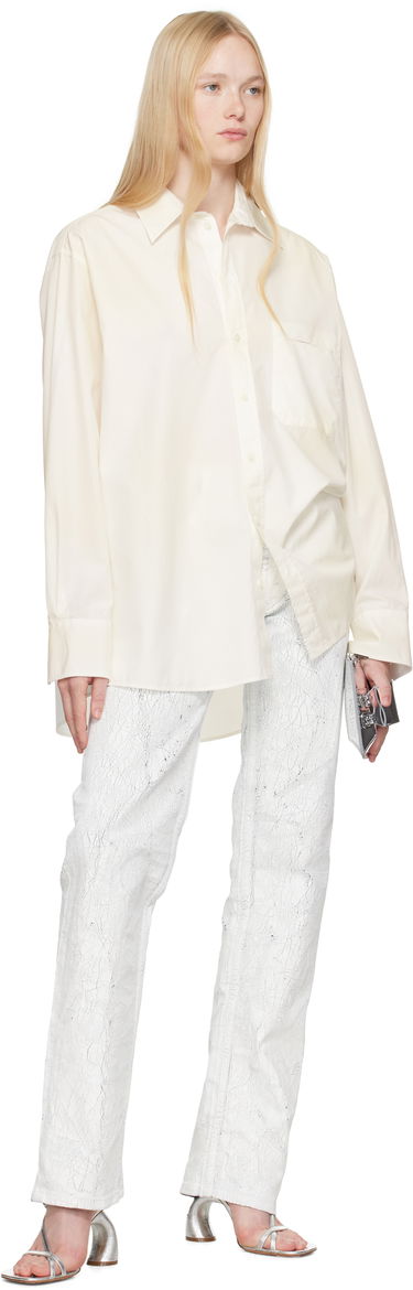 Риза Maison Margiela MM6 Maison Margiela Cotton Poplin Long Sleeve Shirt Бяло | S62DT0035 M35458, 3