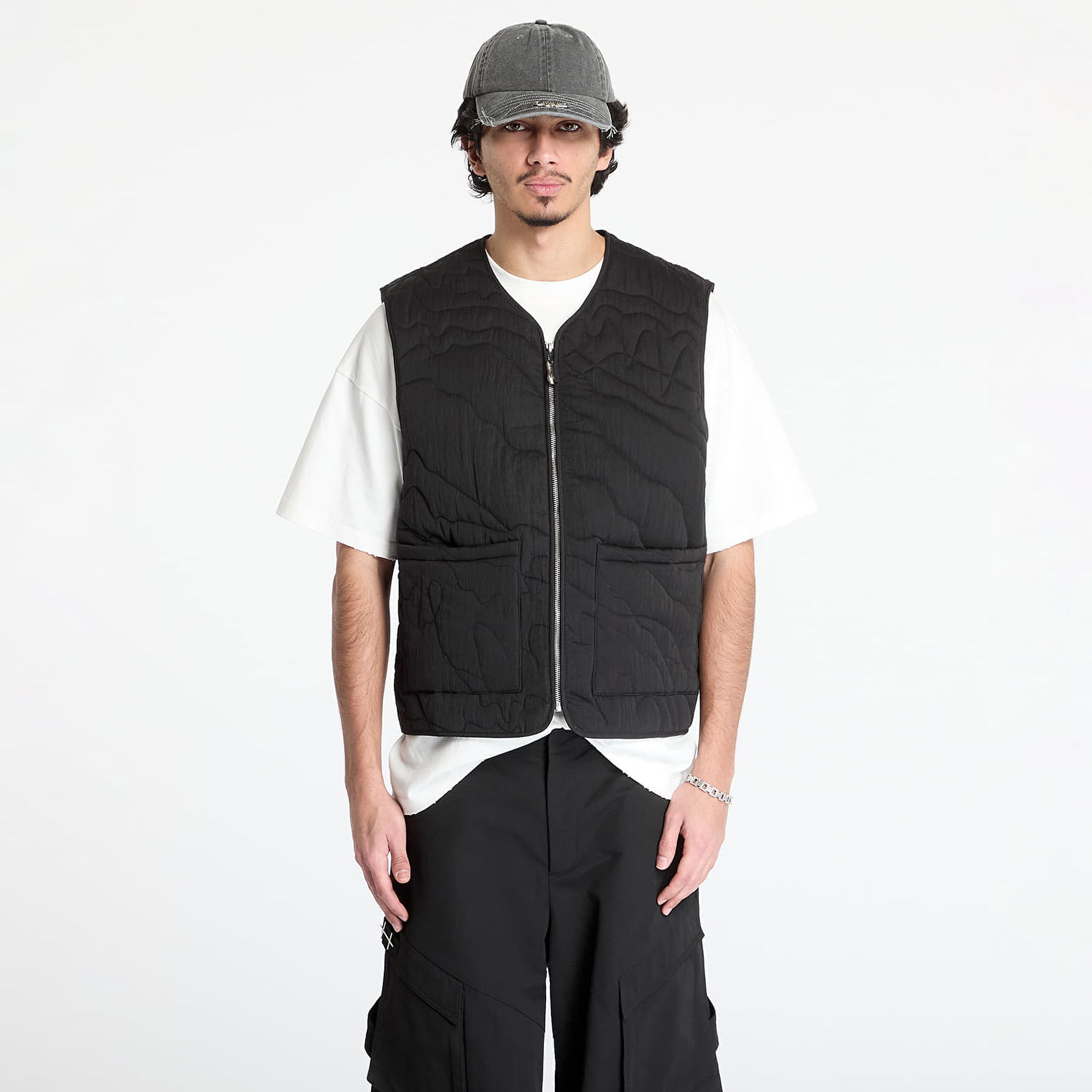 Жилетка Footshop Silver Lining Quilted Vest Черно | FTSHP_467, 0