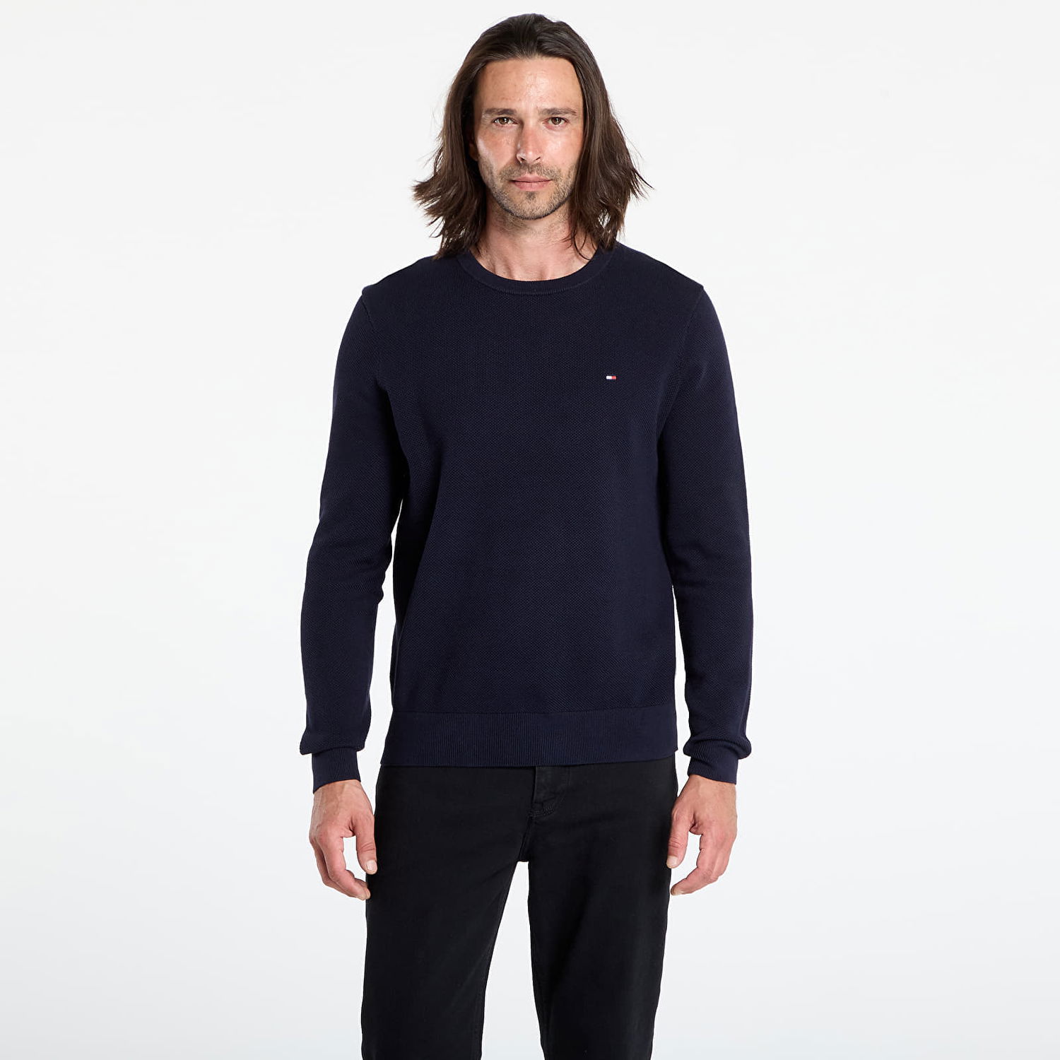 Пуловер Tommy Hilfiger Tommy Hilfiger Essential Structure Sweatshirt Тъмно синьо | MW0MW36347 DW5, 0