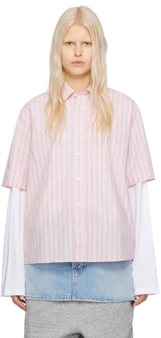 Риза Acne Studios Stripe Shirt Розово | CB0064-