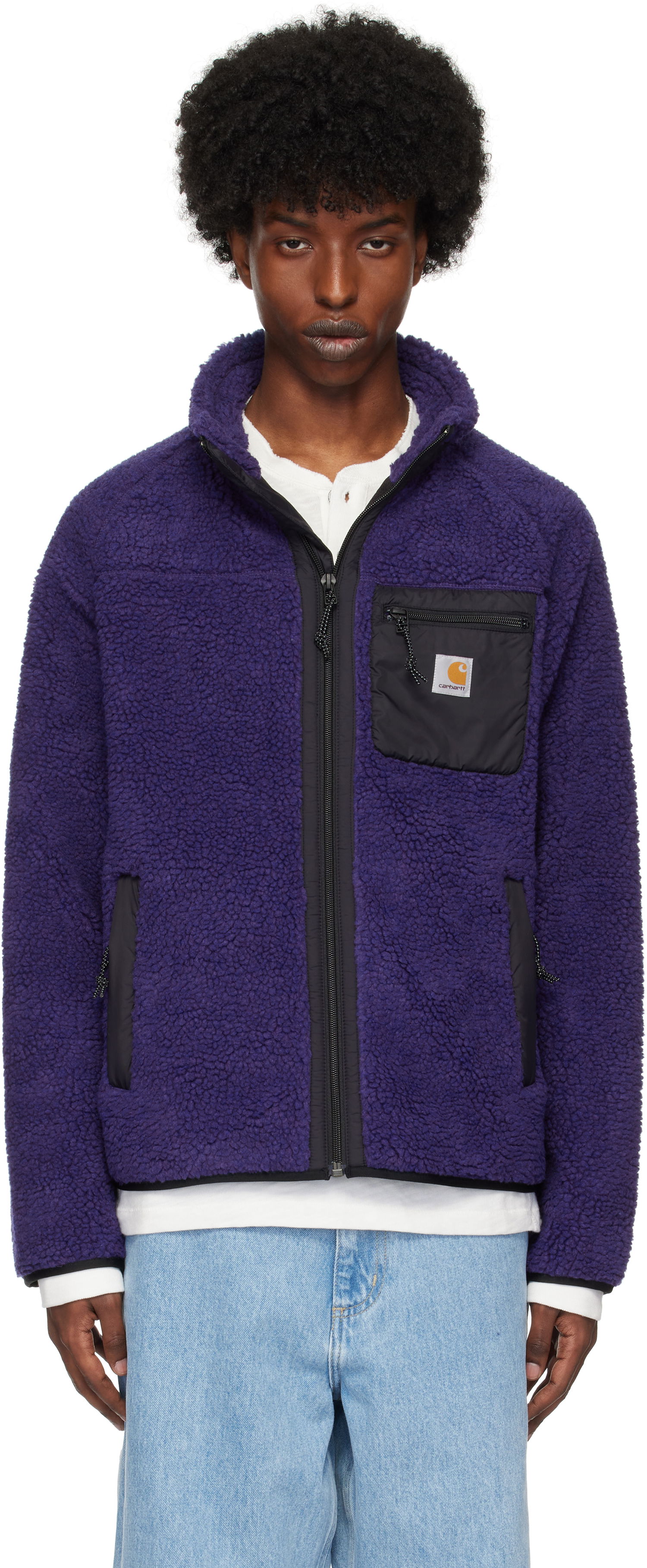 Суитчър Carhartt WIP Prentis Liner Fleece Jacket Тъмно синьо | I025120, 0
