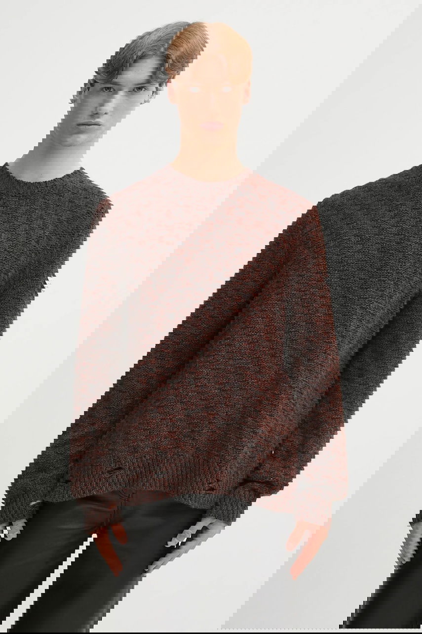 Пуловер Maison Margiela Textured Distressed Crewneck Knit Sweater Многоцветен | SH2HL0034.M13174.961, 0