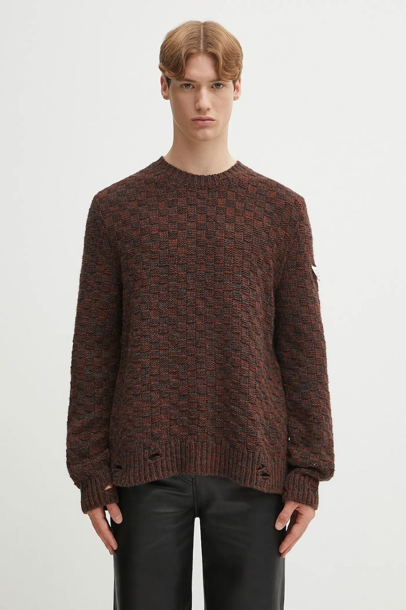 Пуловер Maison Margiela Textured Distressed Crewneck Knit Sweater Многоцветен | SH2HL0034.M13174.961