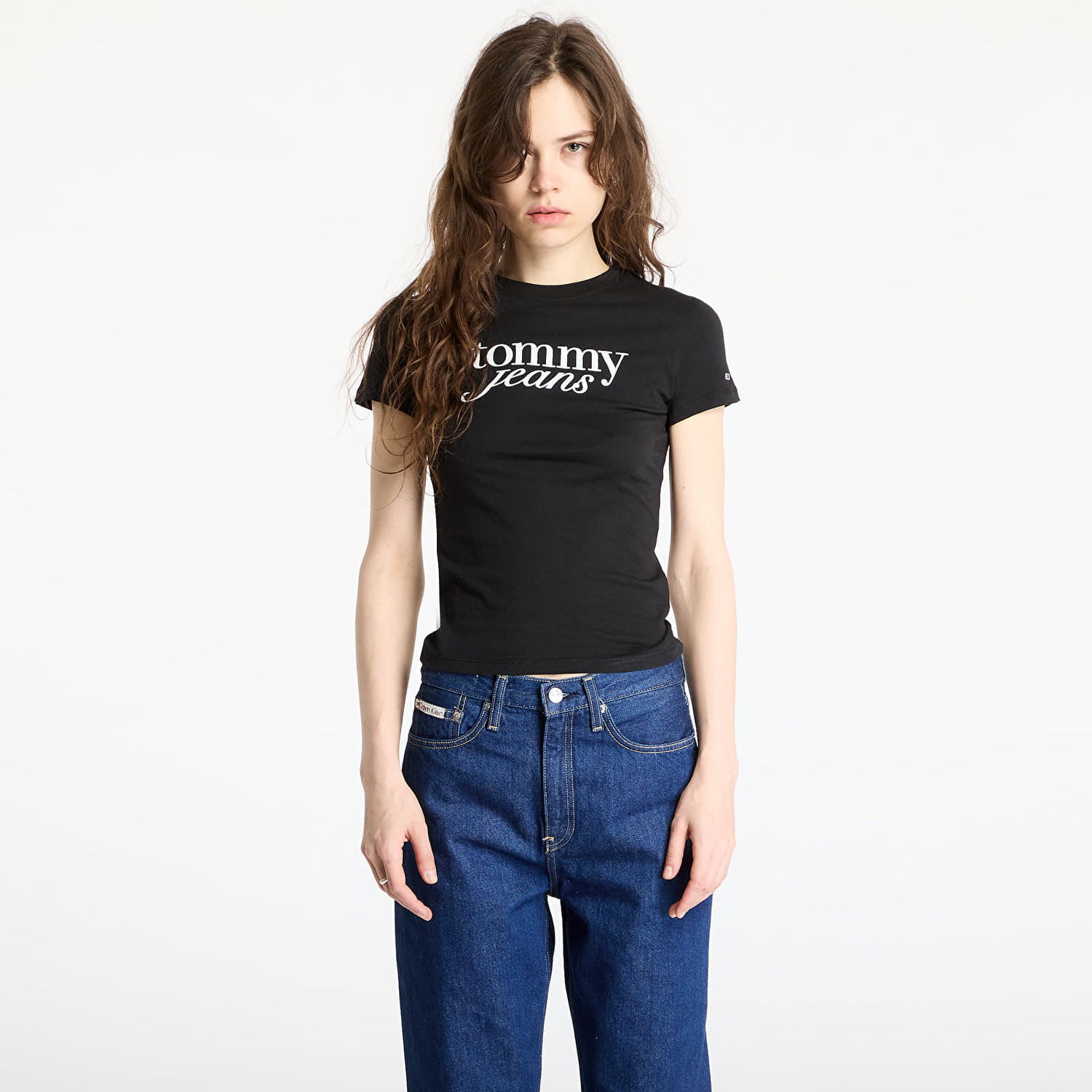 Тениска Tommy Hilfiger Tommy Jeans Slim Essential T-Shirt Черно | DW0DW19447 BDS, 0