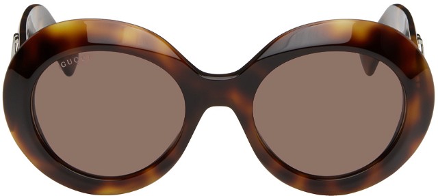 Gucci Tortoiseshell Oval Sunglasses