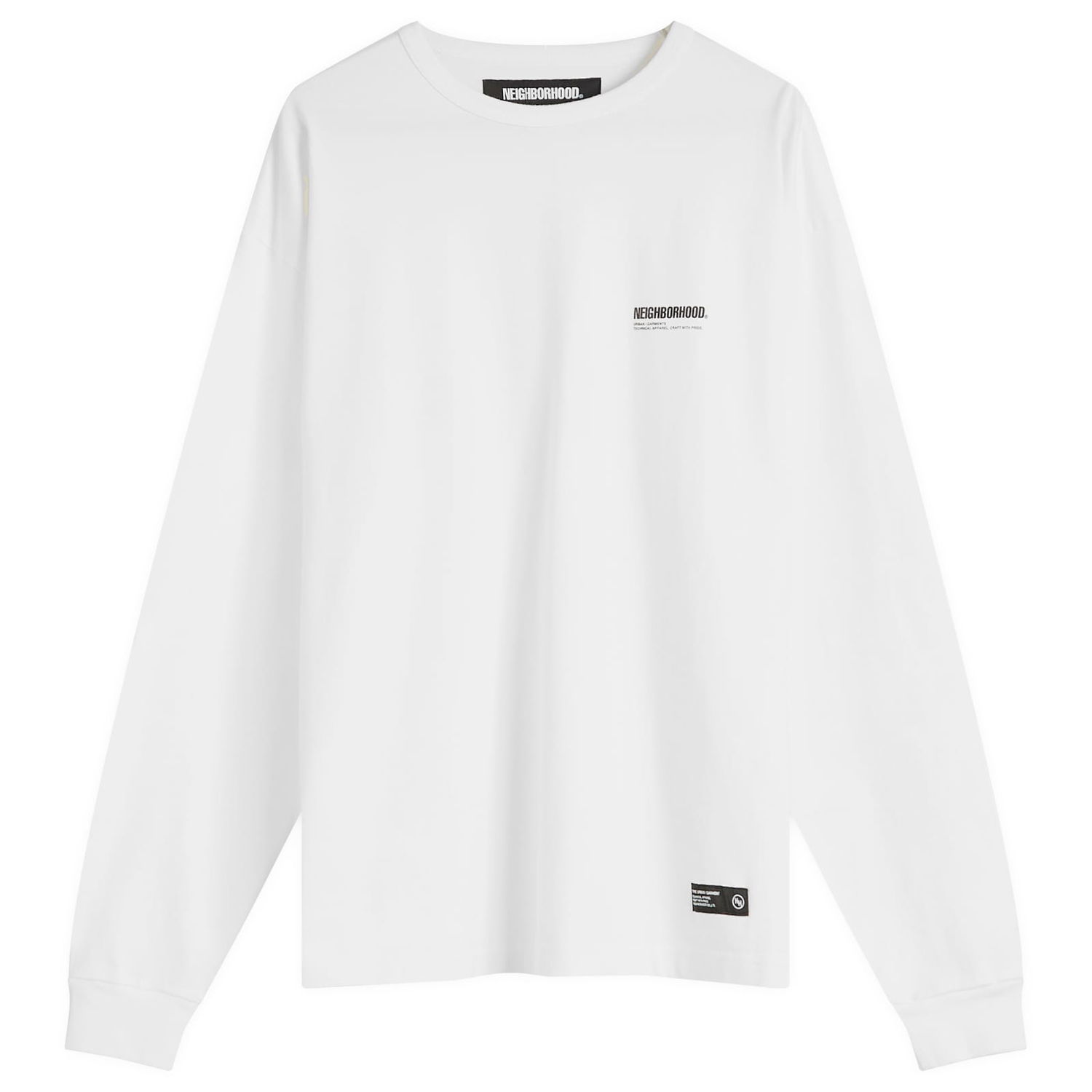 Тениска Neighborhood Classic Logo Longsleeve T-Shirt, Size Large Бяло | 251FPNH-CSM03-WHT, 1