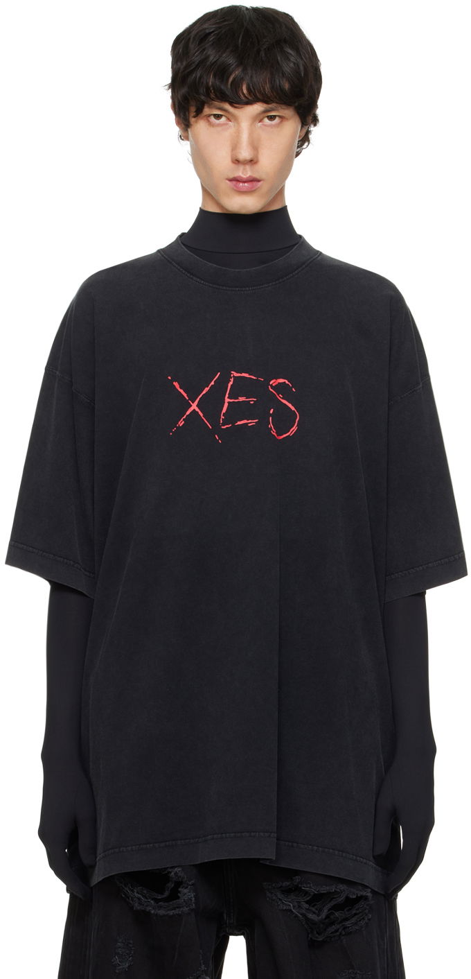 Тениска VETEMENTS 'Xes' T-Shirt Черно | UE64TR220B, 0
