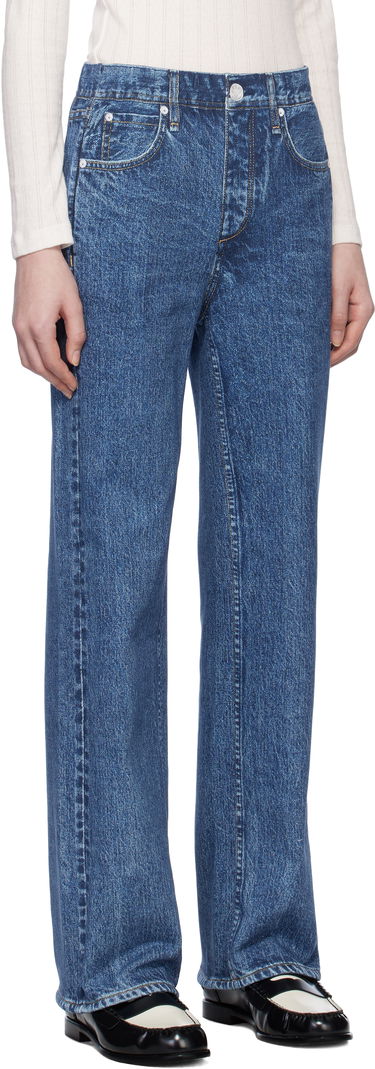 Дънки rag & bone Miramar Wide Leg Fleece Lounge Pants Синьо | WCW24H70058205, 1