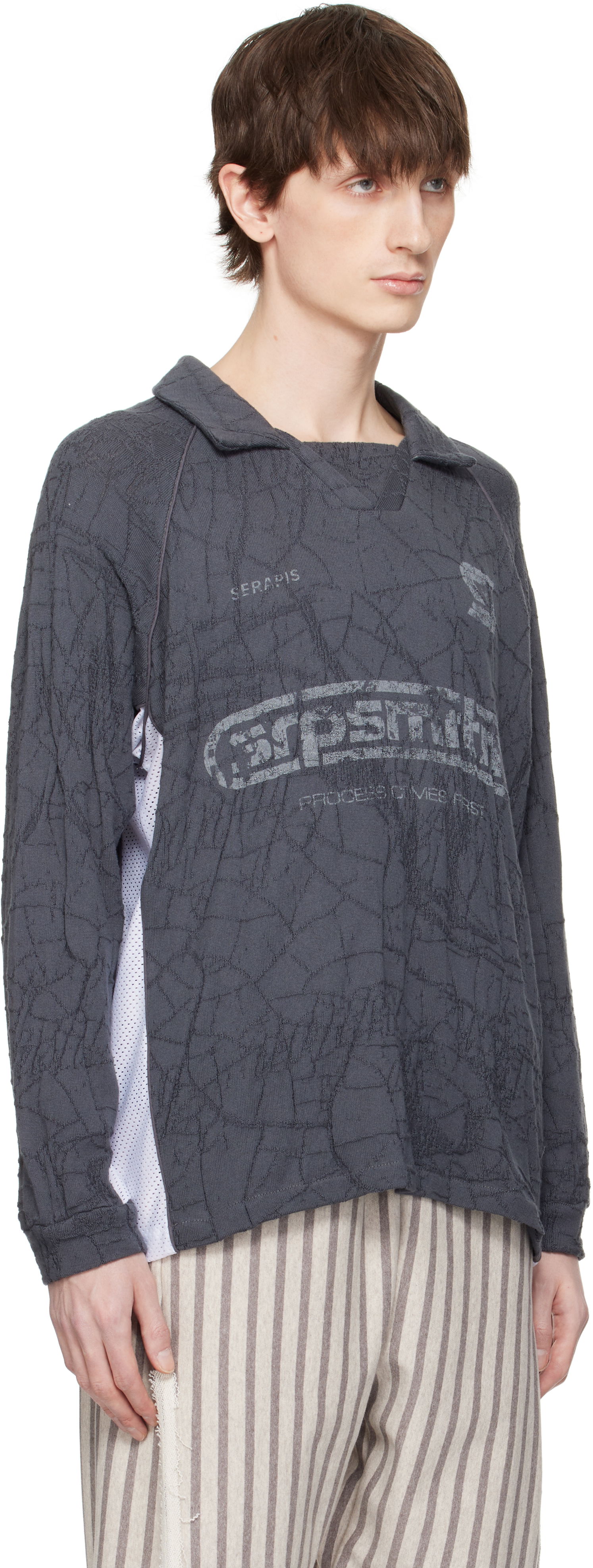 Пуловер Serapis Serapis Knit Football Polo Сиво | SS25_FT_5, 1