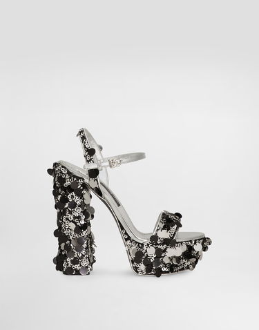 Кецове и обувки Dolce & Gabbana Sequined Platform Sandals Многоцветен | CR1815A6M4080998, 0