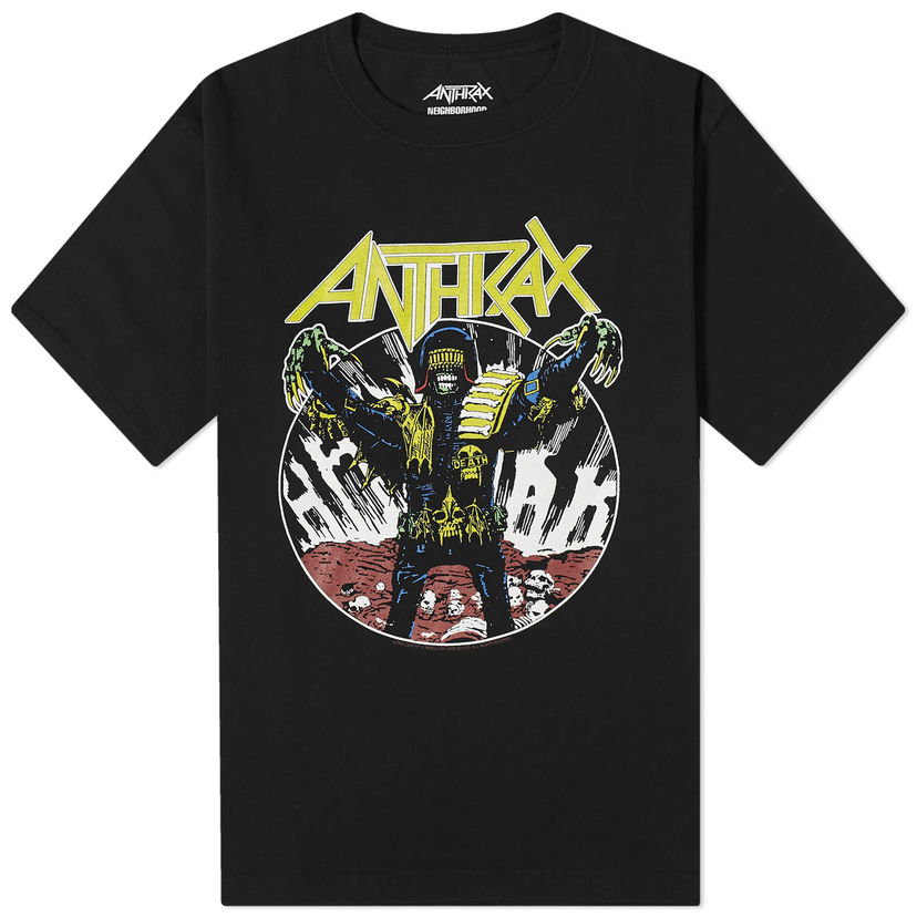 Тениска Neighborhood Anthrax Judge Death T-Shirt Черно | 232PCNH-ST01S-BLK