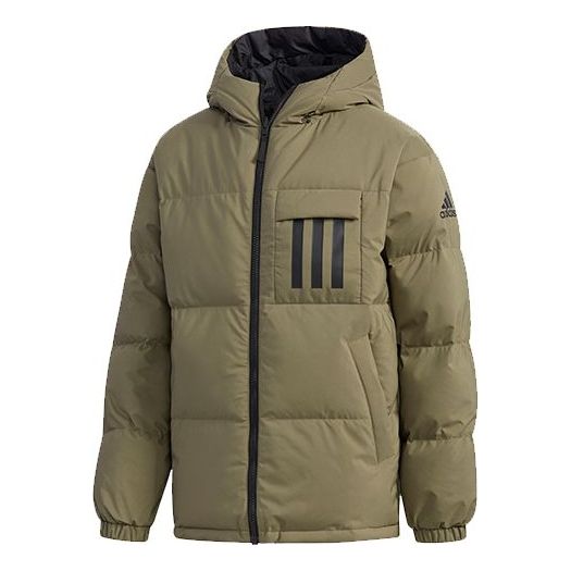 Пухо яке adidas Originals Rev 3st Down Ho Stay Warm Reversible Hooded Down Jacket Зелено | EH4009, 0