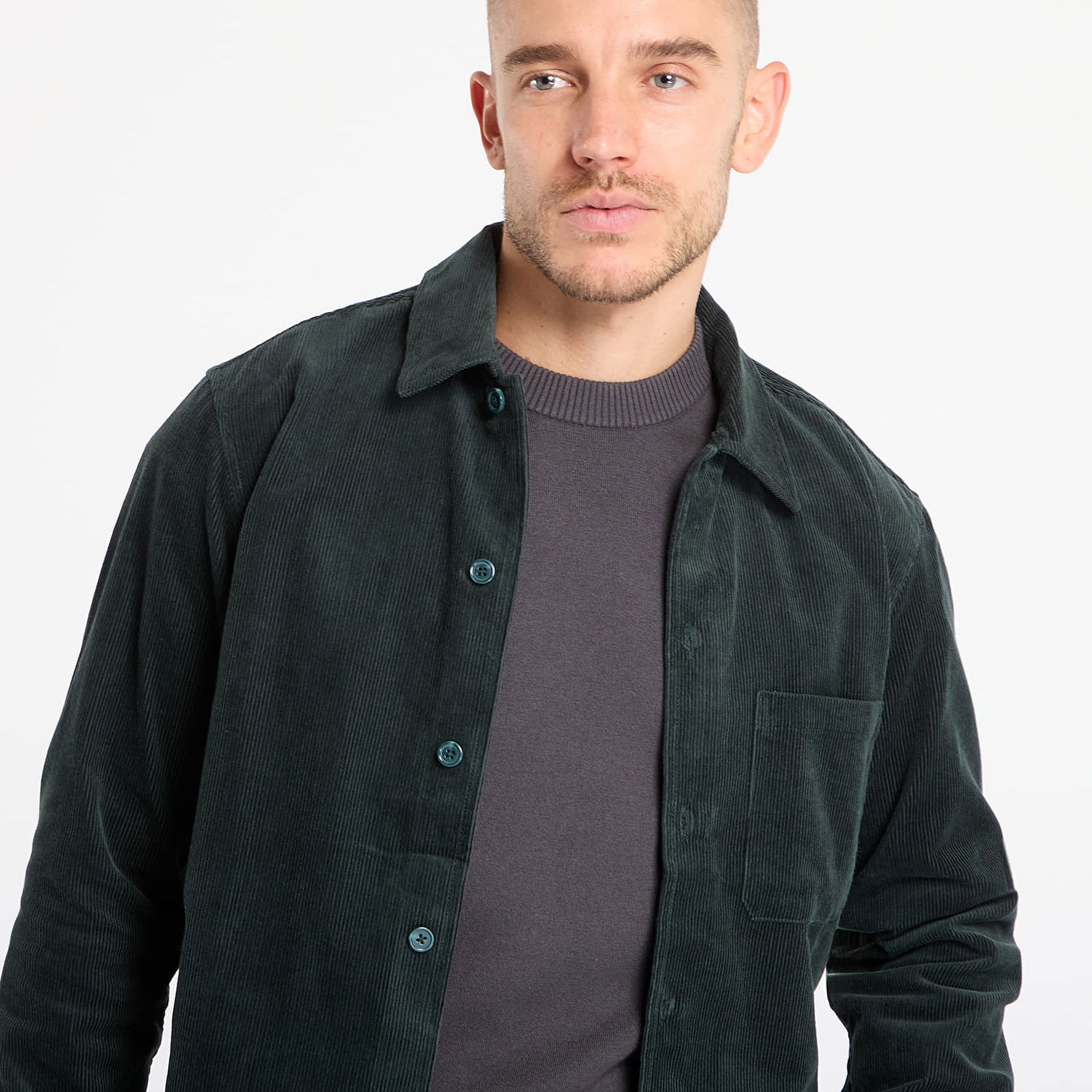 Яке Samsoe Samsoe Sadamon Js Corduroy Overshirt Зелено | M24400043_194906TCX, 1