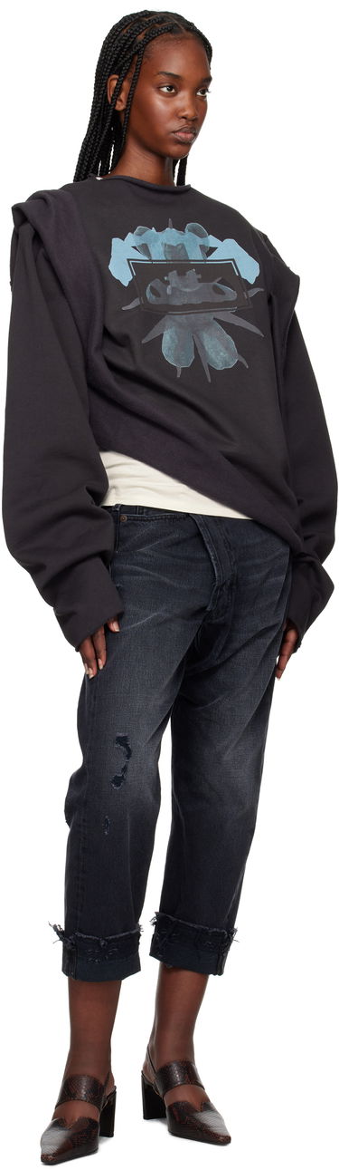 Дънки R13 R13 Crossover Cropped Jeans Черно | R13W2048-394, 3