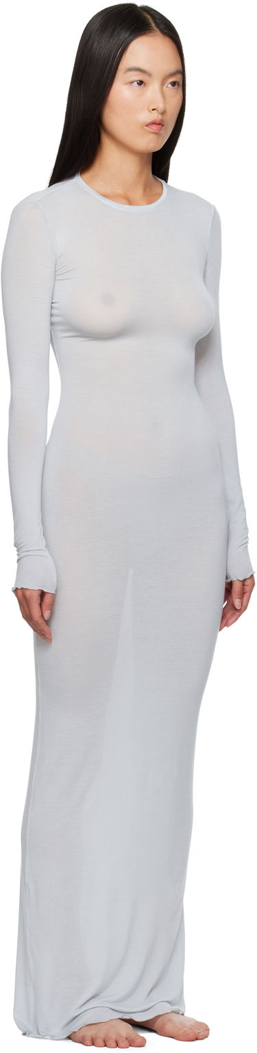 Pокля SKIMS SKIMS Sheer Modal Maxi Dress Черно | DR-DRS-6147W, 4