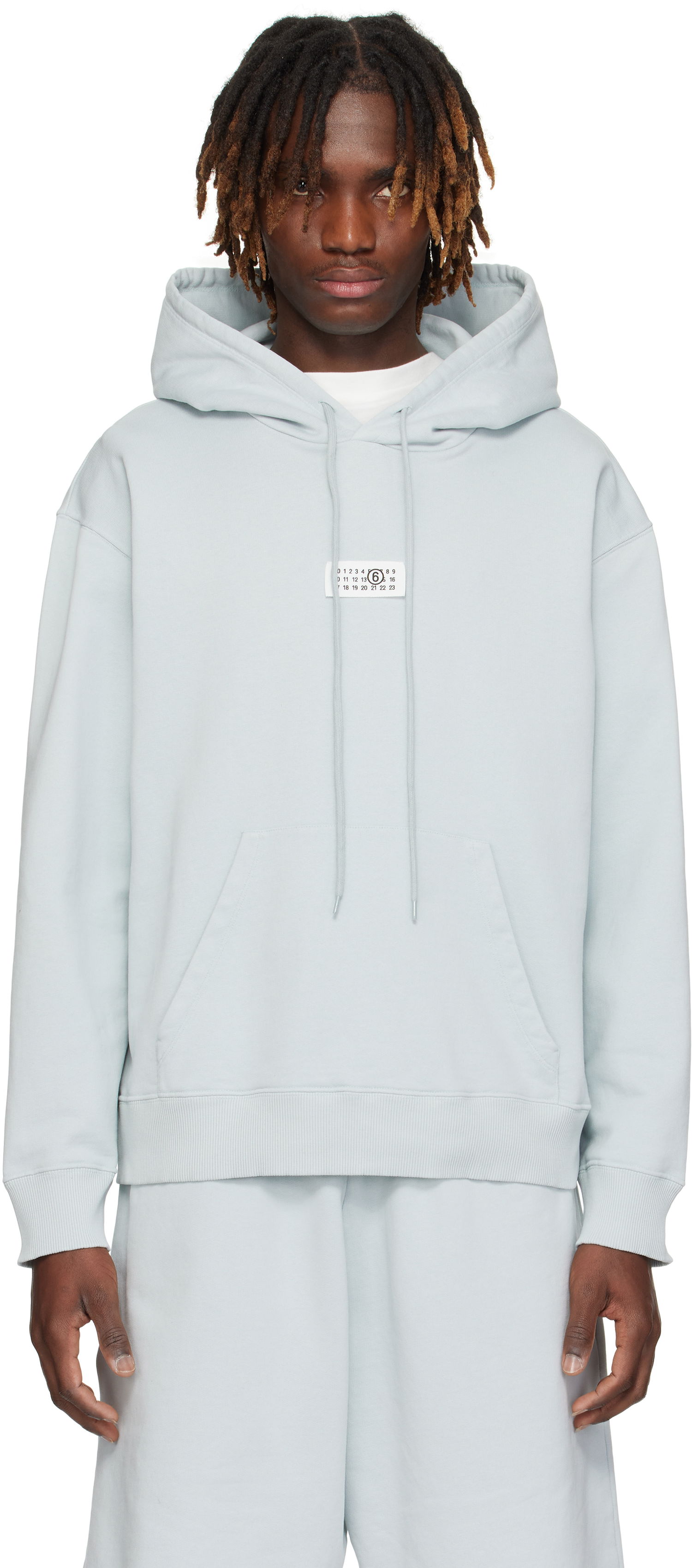 Суитчър Maison Margiela MM6 Maison Margiela Unbrushed Cotton Hoodie Синьо | SH0GU0018 M25012, 0